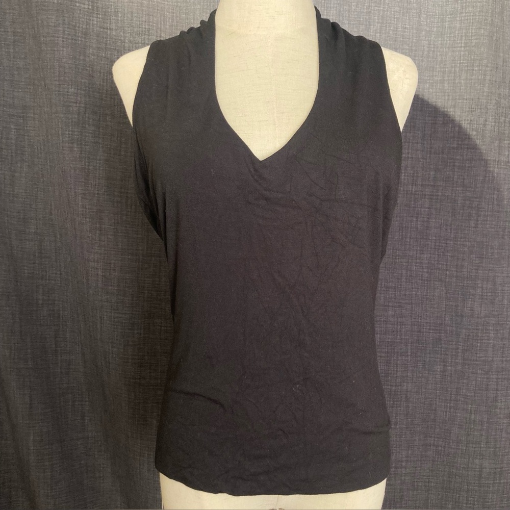 Etcetera Black V-neck Top size M
